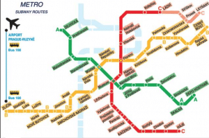 Mappa Metro Praga